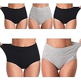 UMMISS Womens Underwear,Cotton High Waist Underwear for Women Full Coverage Soft Comfortable Briefs Panty Multipack