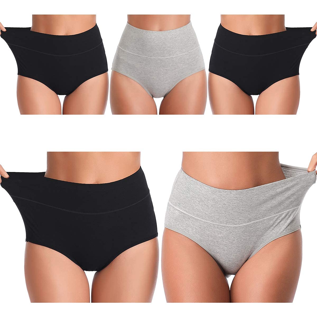 Photo 1 of UMMISS Womens Cotton Briefs Underwear,Soft Solid High Waist Breathable Panties for Women,Multi,M
