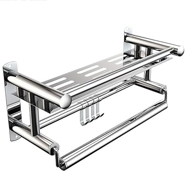 LULUDP Handtuchhalter Edelstahl-Handtuchhalter - Badezimmer-Regal