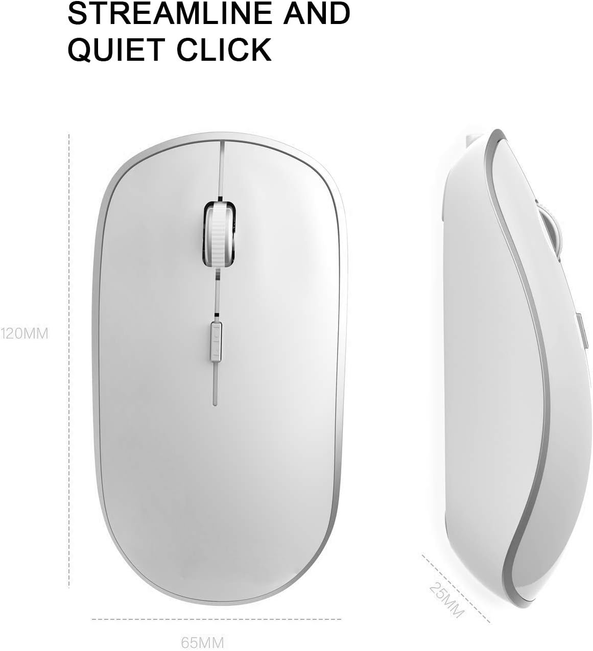 Wireless Keyboard and Mouse,JOYACCESS USB Slim Wireless Keyboard Mouse with Numeric Keypad Compatible with iMac Mac PC Laptop Tablet Computer Windows (Silver White): Computers & Accessories