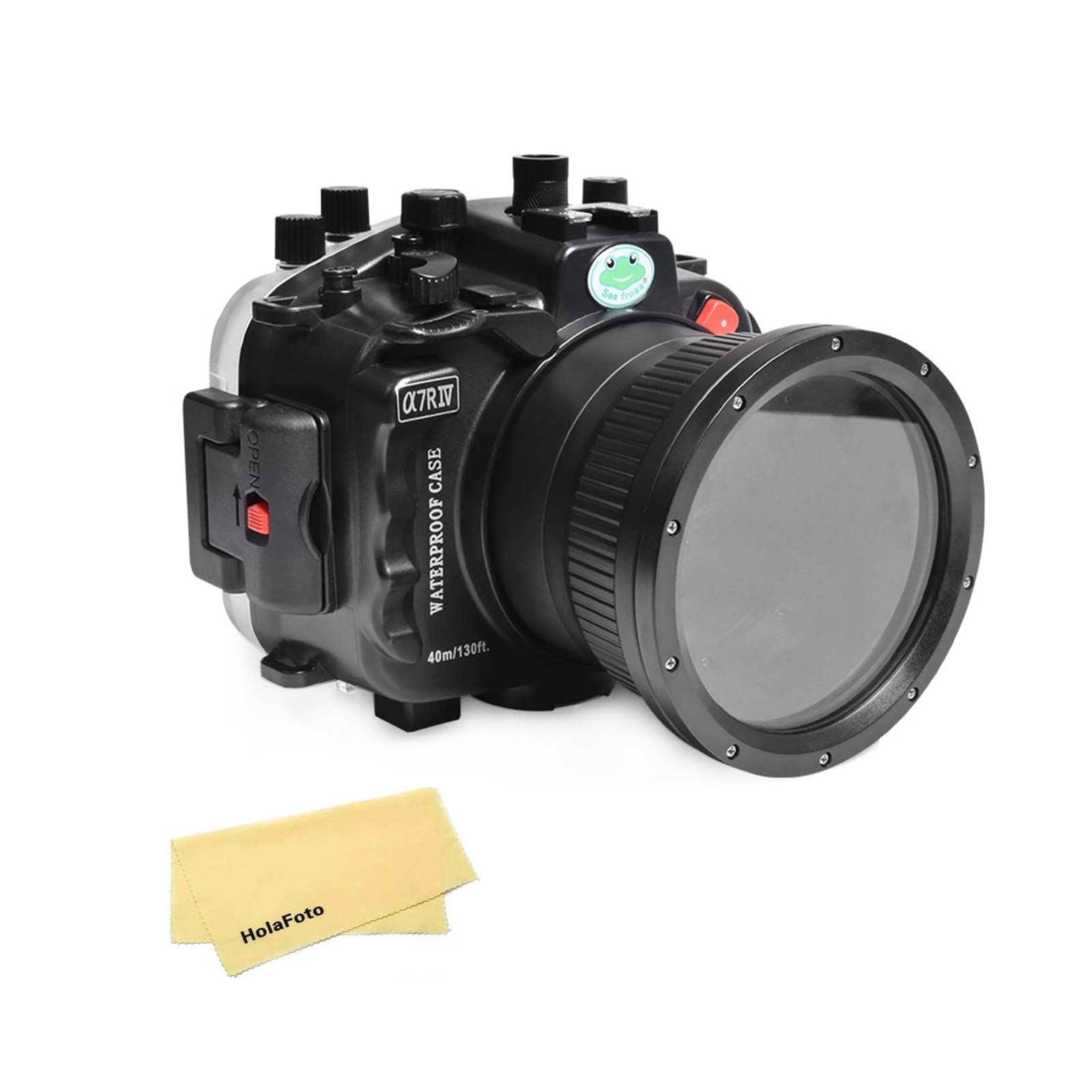 Seafrogs Underwater Housing for Sony A7R IV (ILCE-7RM4A), Waterproof Case for Sony A7R Mark IV + FE 28-70mm, 16-35mm F4, 24-70mm F4, 24mm F1.4 GM, 50mm F1.8, 85mm F1.8 Lens-Black