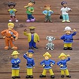 VANVENE Fireman Sam Figures Toys - 12 Pcs Set Action 6cm Approx