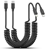 Cenepor Coiled USB C to Lightning Cable 3FT, 2 Pack