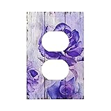 Spshian Outlet Covers Purple Rose Flower Rustic