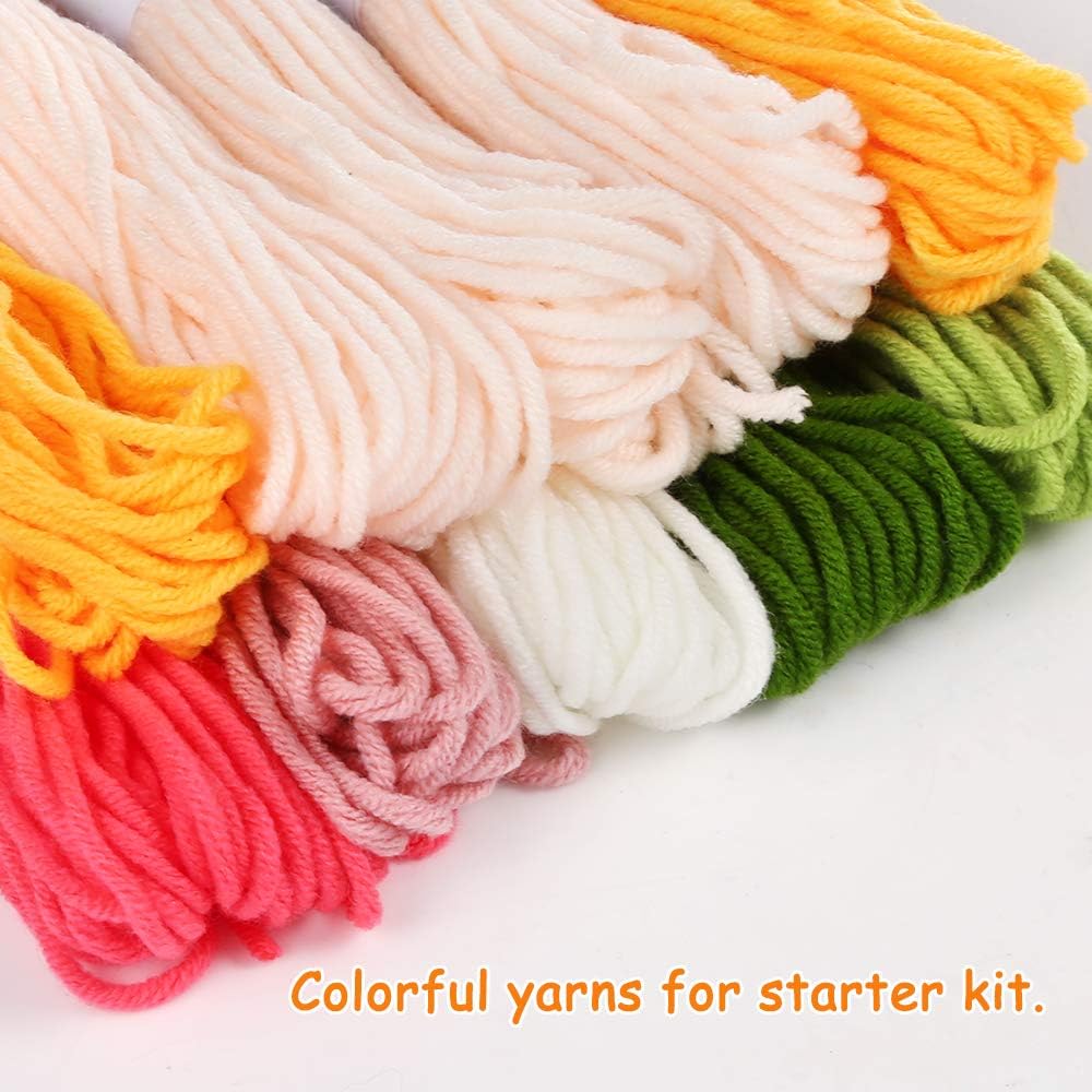 Pllieay 3 Set Punch Needle Embroidery Starter Kits include Instruction, Punch Needle Fabric with Pattern, Yarns - Image 5
