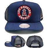 Los Angeles Angels of Anaheim New City Connect Mesh Trucker Blue Red Black Era Snapback Hat Cap