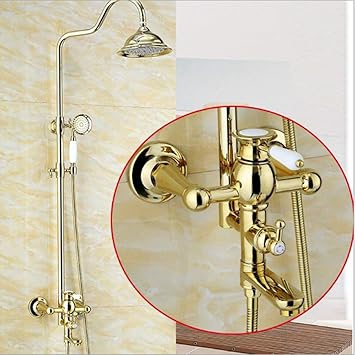 Bathroom Kitchen Sink Faucet Golden New European Retro Style All