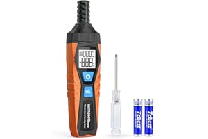 INSTRODOTS Temperature Humidity Meter, High Precision Thermometer Hygrometer with Ambient, Dew Point, Wet Bulb Thermometer, Dual Display Temperature & Humidity with LCD Backlight, TH10