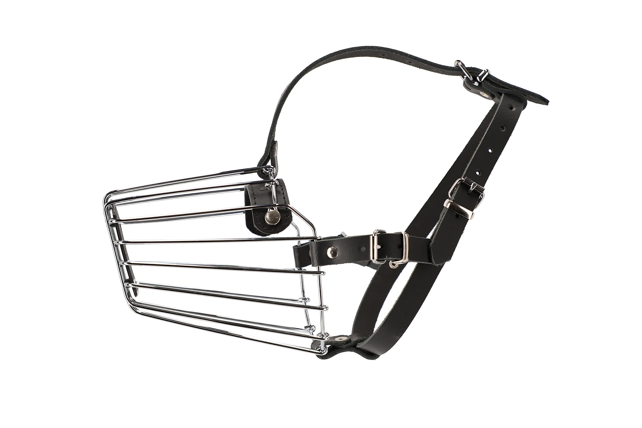 Dingo Metal Muzzle for Doberman 31 cm Circuit Below Eyes, 12 cm Metal Wire Length 14007