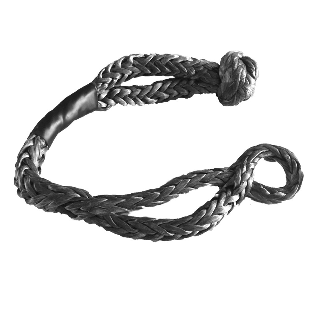 Comily Plus+ UHMWPE 7/16" Soft Shackle with Black Saft Guard Heavy Duty for 4 Off-Road ATV UTV Winch Ropes-Grey Color