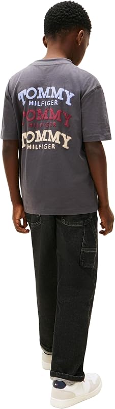 Faded Graphic SS Kb0kb10056 T-Shirt S/S, Gris (Washed Black), 4 Ans pour Enfants, Gris (Washed Black), 4 Ans — photo 3 sur 6