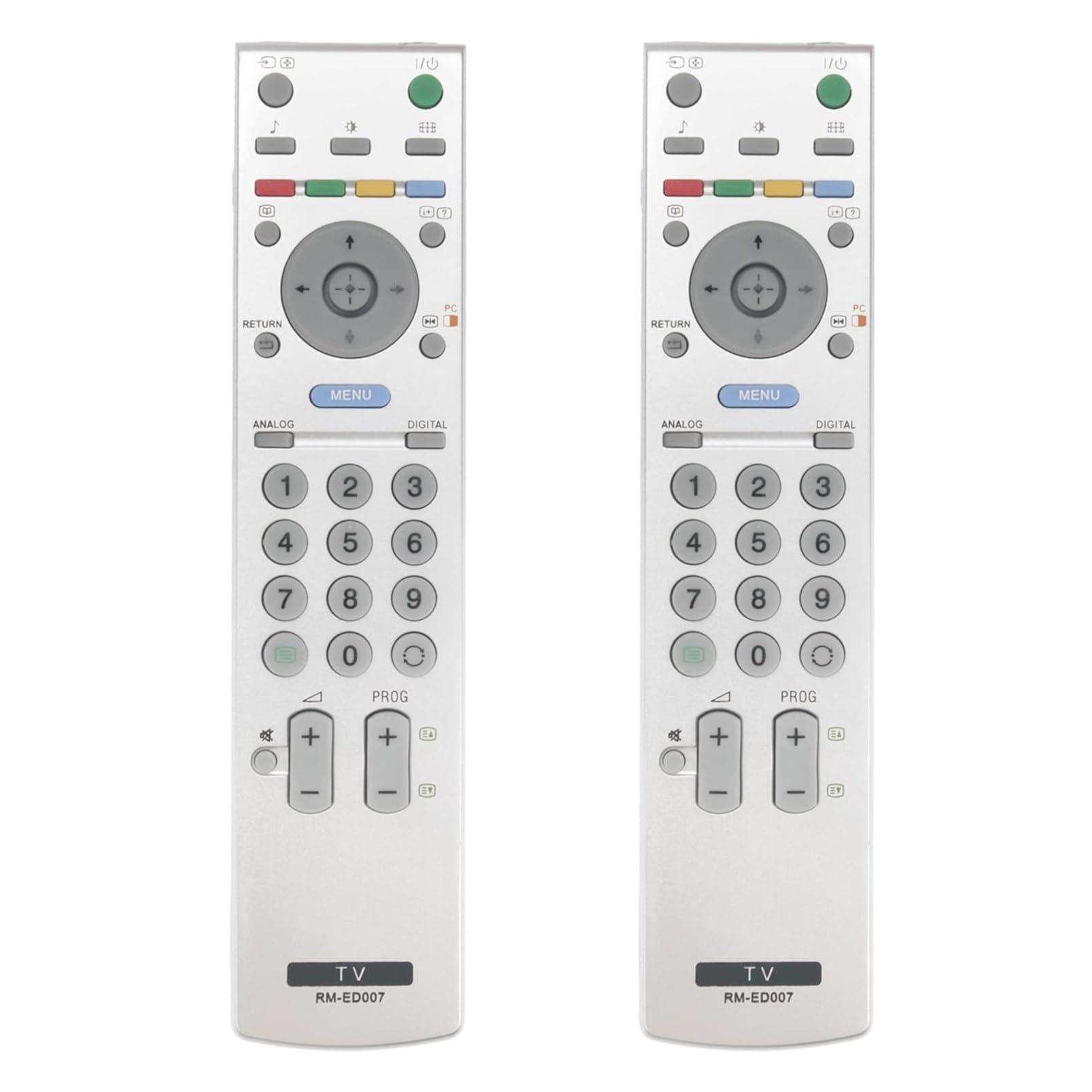 2Pcs RM-ED007 Replace Remote Control fit for Sony Bravia TV KDL-32P2530 KDL-32U2530 KDL-20G2000 KDL-26U2000 KDL-20S2030 KDL-20S2020U KDL-40U2520 KDL-32U2530 KDL-32P2530 KDL-20G2000