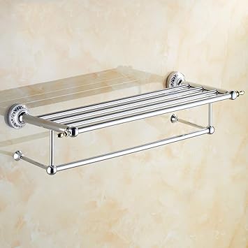 Toallero Cromado De Porcelana Azul Y Blanco De Toallas Baño ...