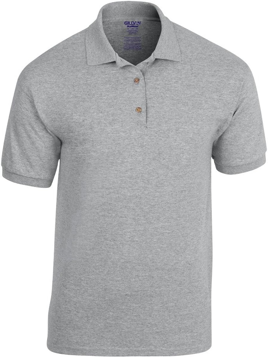 GILDAN 3 Pack Men's DryBlend® Adult Jersey Polo ShirtSport Grey XX
