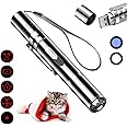 DOOT TOOD Pet Cat Laser Toy, USB Rechargeable Handheld Pointer, 5 Red Laser Patterns, Suitable Indoor Interaction with Cats or Dogs