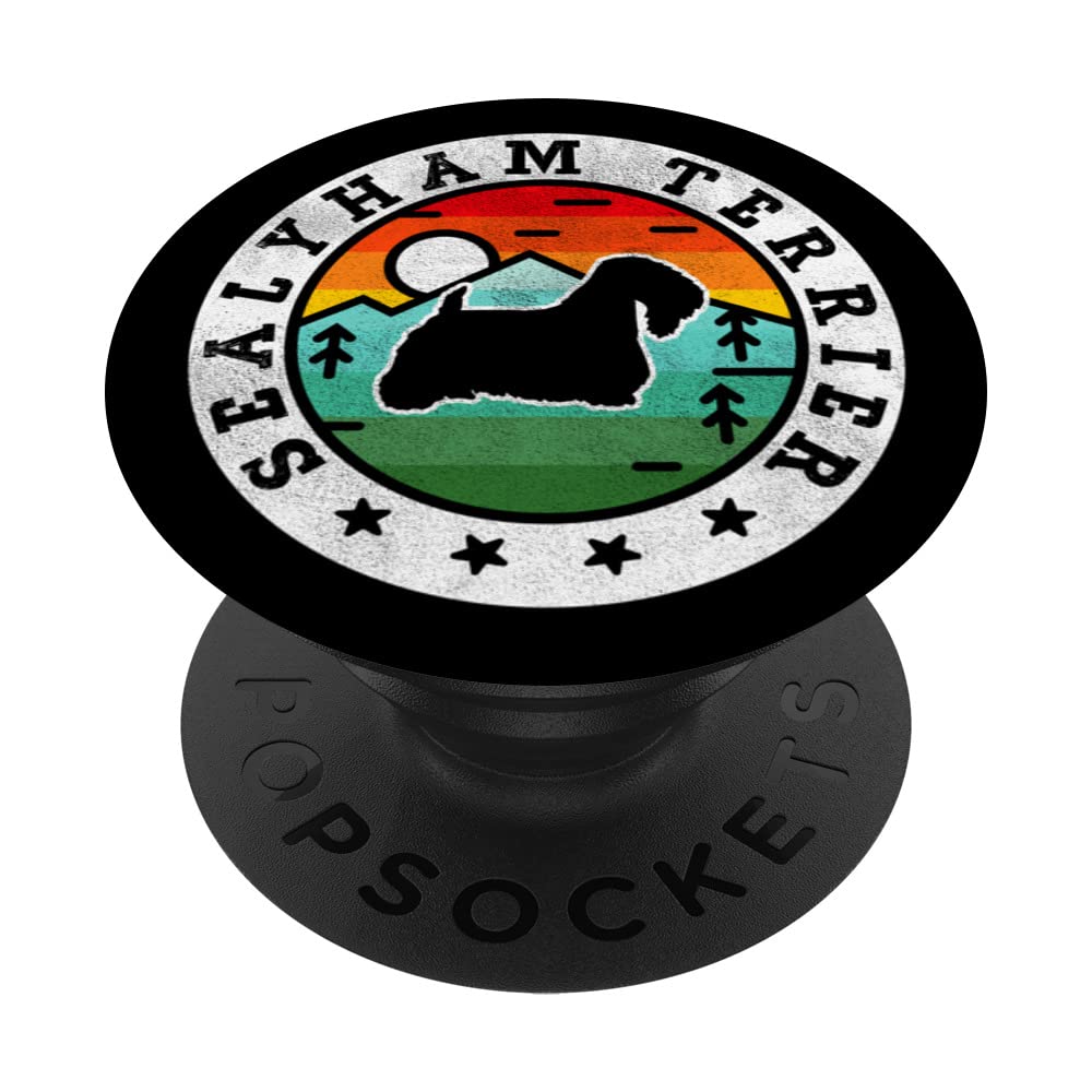 Vintage Sealyham Terrier Retro Dog Mom Dad PopSockets Swappable PopGrip