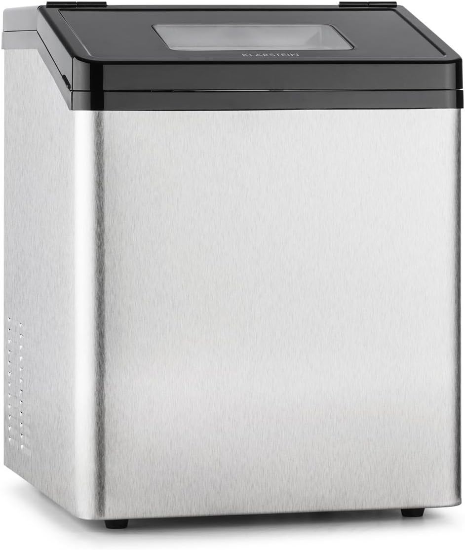 Klarstein Powericer ECO 3 Ice Maker Ice Cube Machine, 450W, 30 kg/day, 3 kg Ice Storage