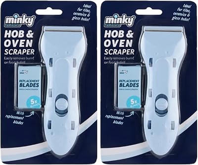 Welari Minkyy Hob & Oven Scraper 2 Pack with 5 Replacements