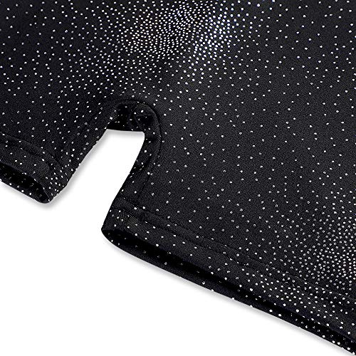 Leotards-for-Girls-Gymnastics-with-Shorts-Sparkle-Butterfly-Flowers-Pattern-Sleeveless-Biketards-Hotpink-Black