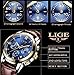 Men's Luxury Business Quartz Watch, LIGE Fashion Analog Chronograph Wrist Watch with Brown Leather Band ¡­