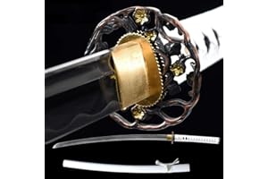 YONG XIN SWORD Samurai Katana Sword Japanese Full Tang Sharp 1060 Carbon Steel Damascus Handmade Clay Tempered