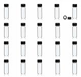 MagnaKoys 1 Dram Clear or Amber Glass Vials w/Black