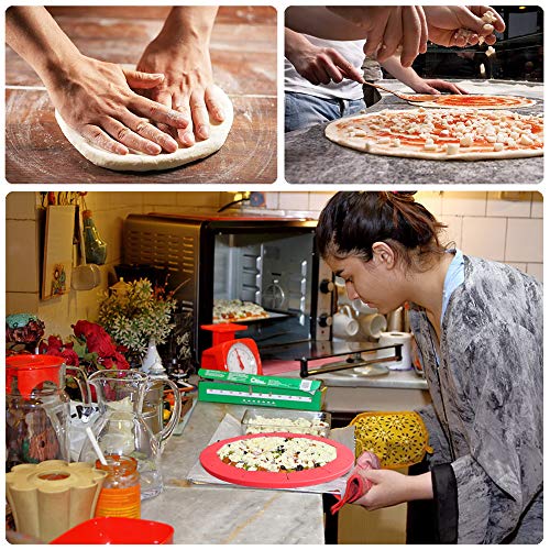 Silicone Pie Crust Protector,Adjustable Pie Shield- Pie Crust Protector Shield Kitchen Tool for Baking Pie Fit 8 Inch to 11 Inch Diameter Pies Protector Shield (4Pcs,Red) - Thumbnail 4