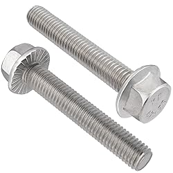 VGBUY M10-1.5 x 70mm Flanged Hex Head Bolts,304