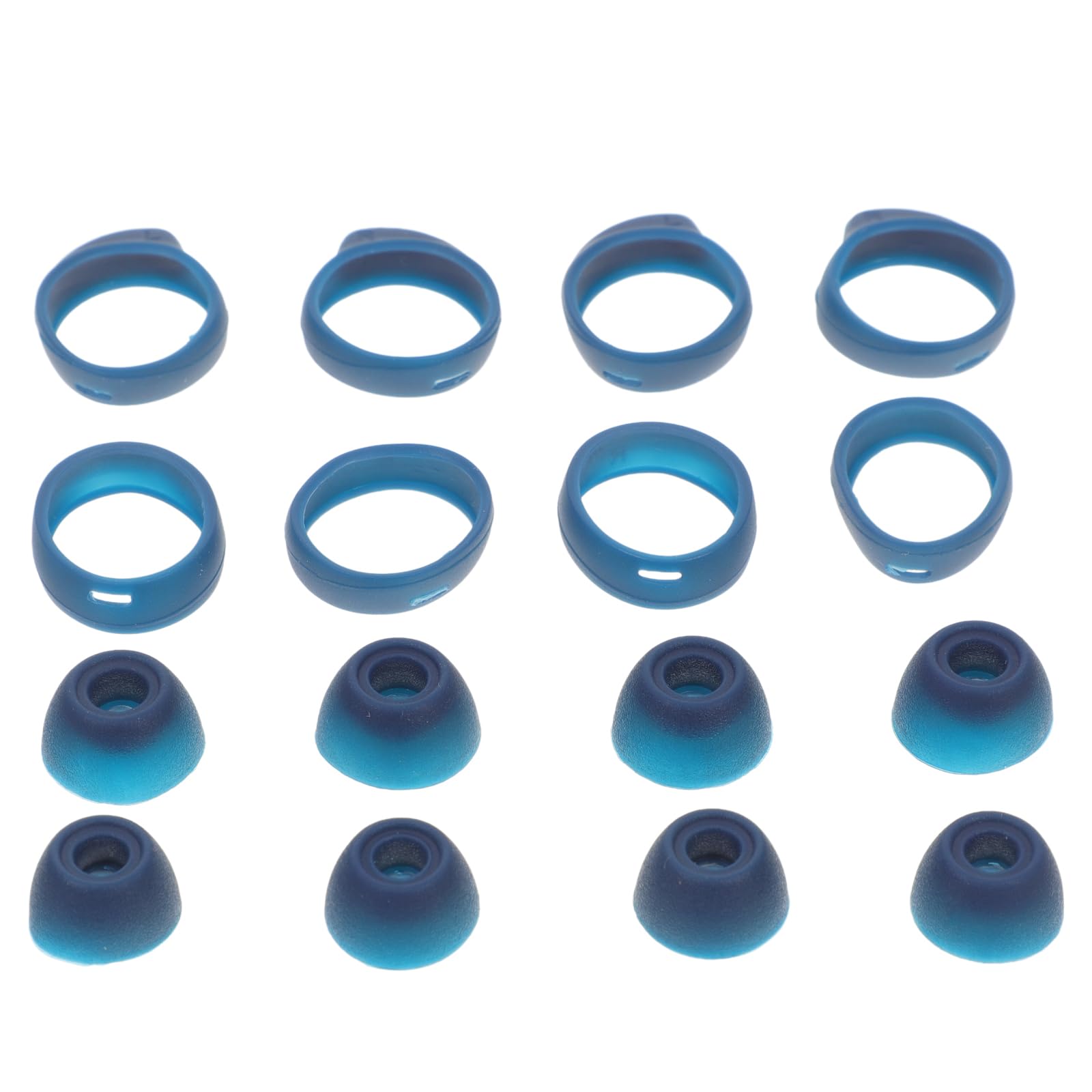 Hemobllo Headset Plug Set of 16 Silicone Ear Tips for Buds/Buds - Dust Protection and Lightweight Design (Blue)