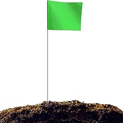 Zozen 50Pack Green Marking Flags, Writable/15x4x5