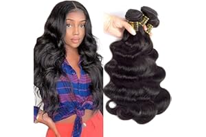 QTHAIR Brazilian Virgin Hair 16A Grade Body Wave Bundles 100% Unprocessed Virgin Brazilian Body Wavy Human Hair Bundles 20" 18" 16" 300g Brazilian Body Wave Human Hair Extensions