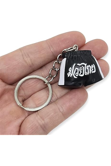 thumbnail image 2 of Muay Thai Boxing Pants Keychains - 2pcs Set Red & Blue 3D Resin Keyrings, Handcrafted Souvenirs 2 of 10