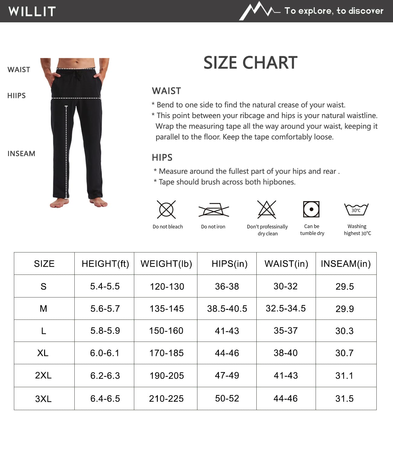 WILLIT Jogginghose Herren Baumwolle Trainingshose Sporthose Lang Freizeithose Fitness Yogahose Sweathose Lounge Pants Loose Männer mit Taschen Schwarz L 7