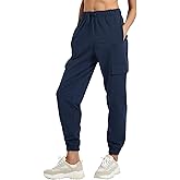 PULI Women's Loose Cargo Sweatpants Pockets Sporty Gym Athletic Fit Jogger Pants Yoga Lounge Trousers