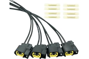 Micarun 4 Sets 2 Pins Ignition Coil Connector Wiring Harness Pigtail Plug Fit Hyundai Accent Elantra Sonata Tucson Veloster Kia Forte Koup Optima Rio Soul 2011-2020 Replaced OE PT2910 S2928