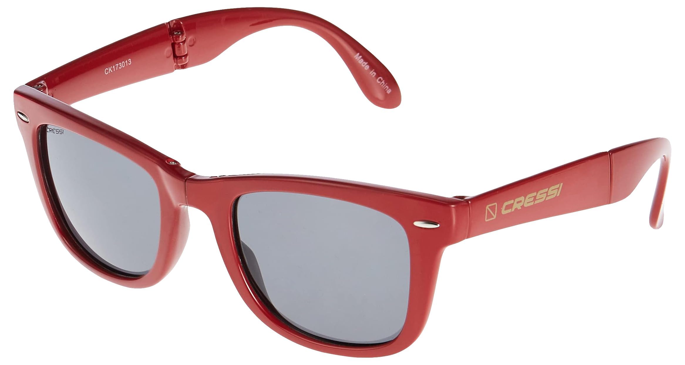 Cressi Unisex Taska Sports Sunglasses, Red/Dark Grey Lens, Uni