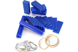 HERCHR 15PCS Carving Wax Block + 2PCS Lost Wax Ring Tube, Blue Color Casting Supplies Jewelry Ring Casting Mold Kit Jewelry Sculpting Molding Tool DIY Craft Rings Making Slice Tube Assortment