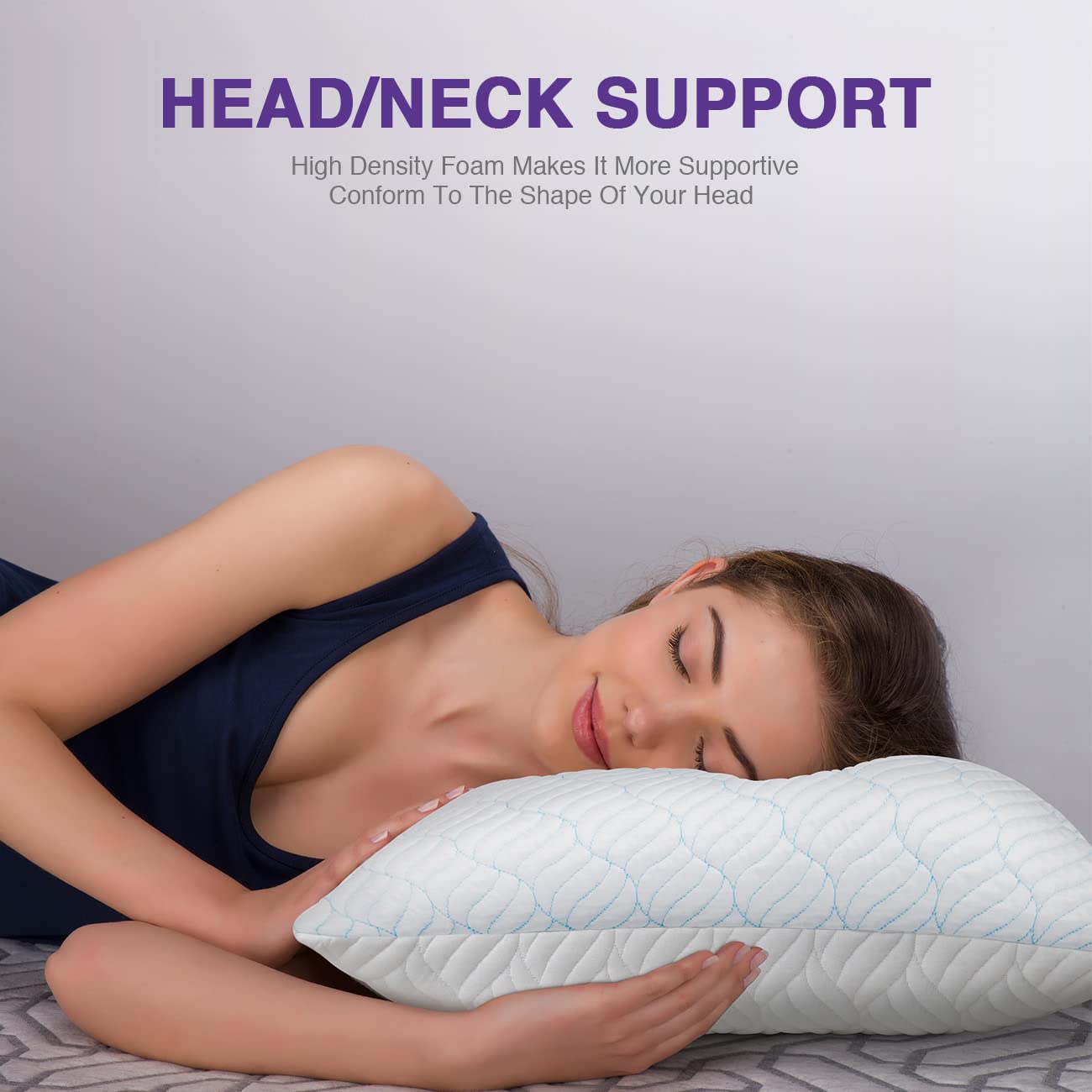 WISHSMILE Cooling Shredded Memory Foam Pillows for Sleeping Cool Cold