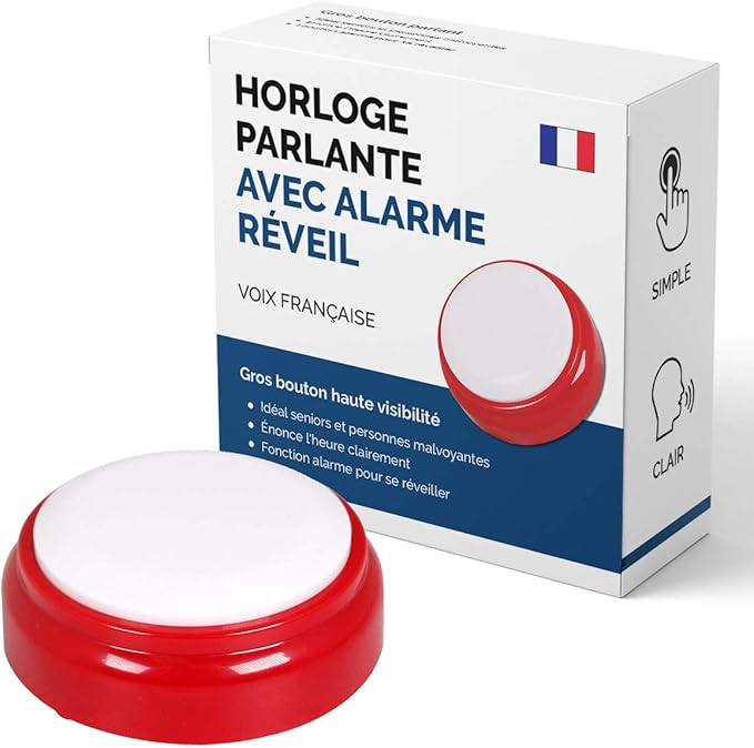 Horloge Parlante Pour Alzheimer Malvoyants Aveugles Ou Personnes Agees Voix Francaise Idee Cadeau Grand Parents Pere Ou Mere Reveil Alarme Senior Amazon Fr Hygiasne Et Soins Du Corps