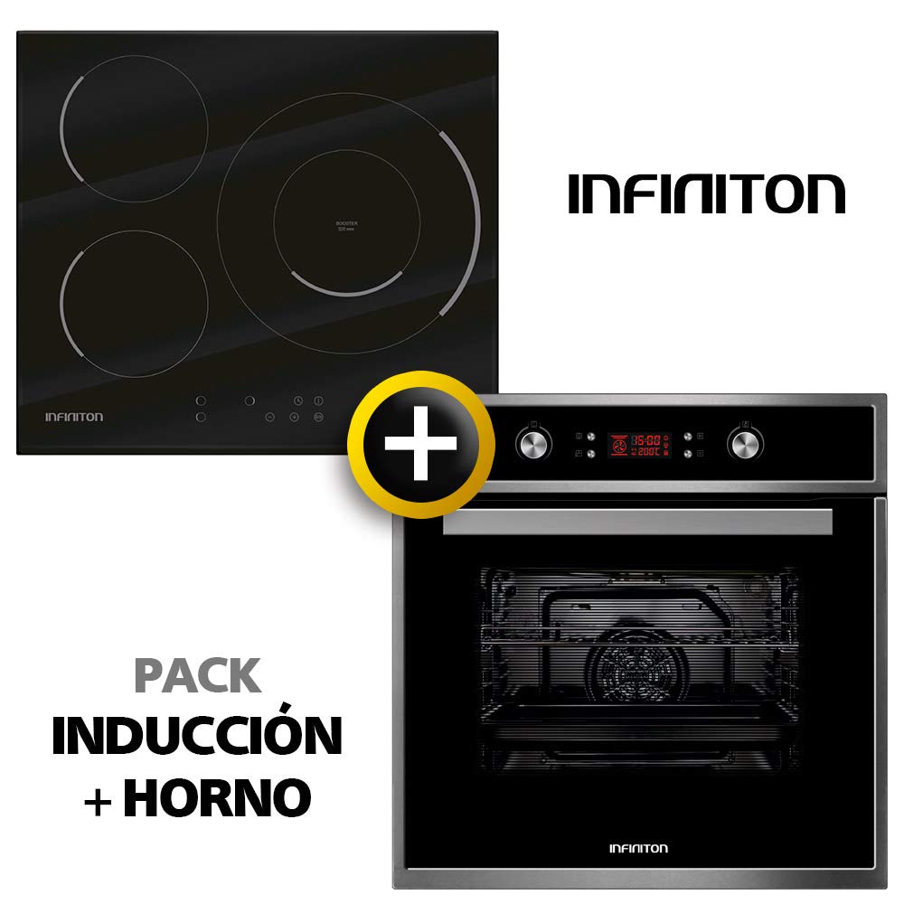 Pack Horno Placa Encimera mas Horno multifuncion, Pack Ahorro VITROCERAMICA  INFINITON VITRO + Horno Placas Hornos y placas de cocina