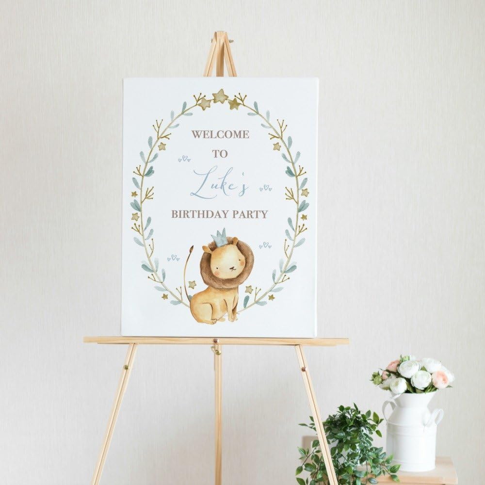 Birthday Welcome Sign, Safari Birthday Party, Sign only available in different sizes. Easel NOT INCLUDED