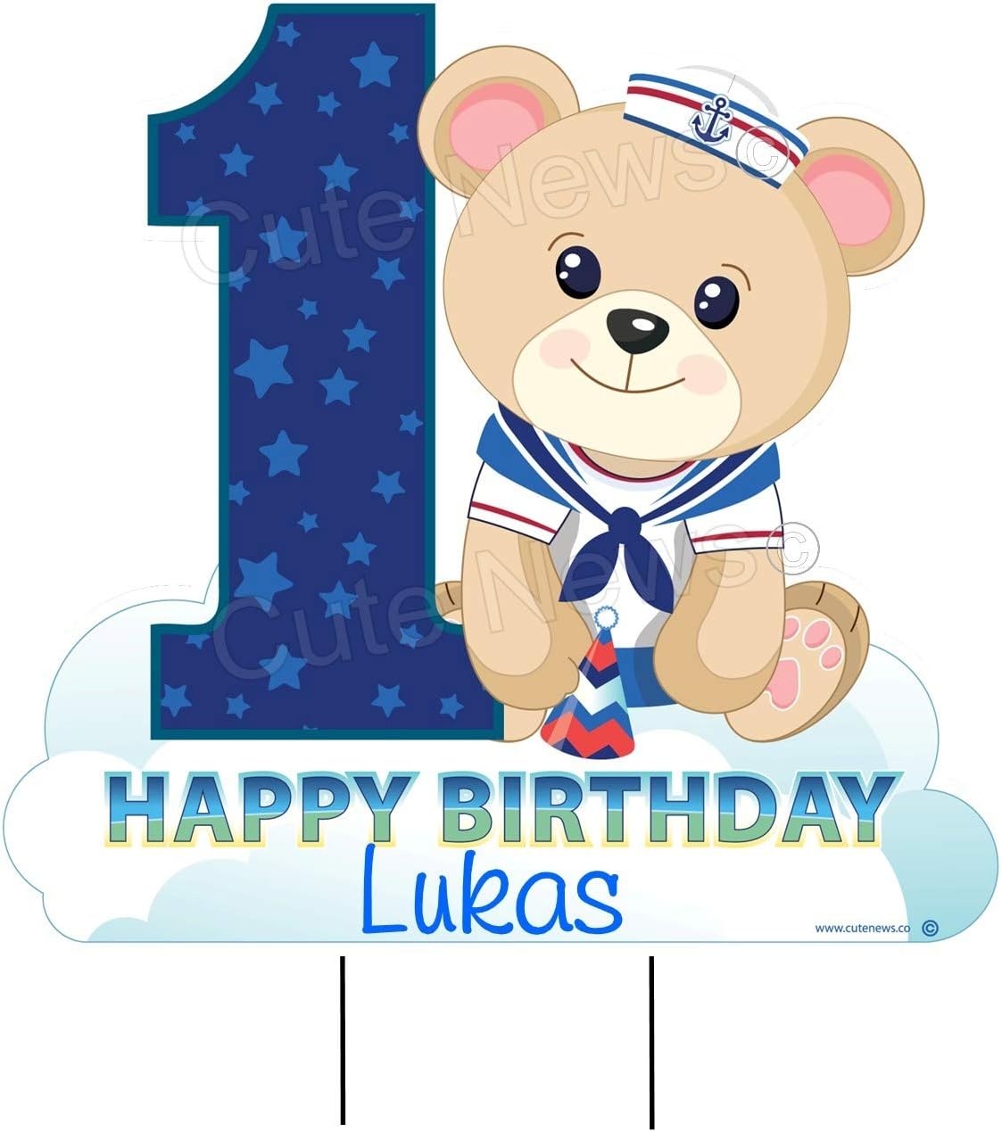 teddy bear 1st birthday boy