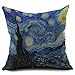 Axe Sickle Pillowcase 18x18 Inch Van Gogh Painting The Starry Night Pillowcase, Cotton Linen Pillowcase Cushion Cover, Home Decor Sofa Throw Pillow Cover Case, Double Sided Color Printing.
