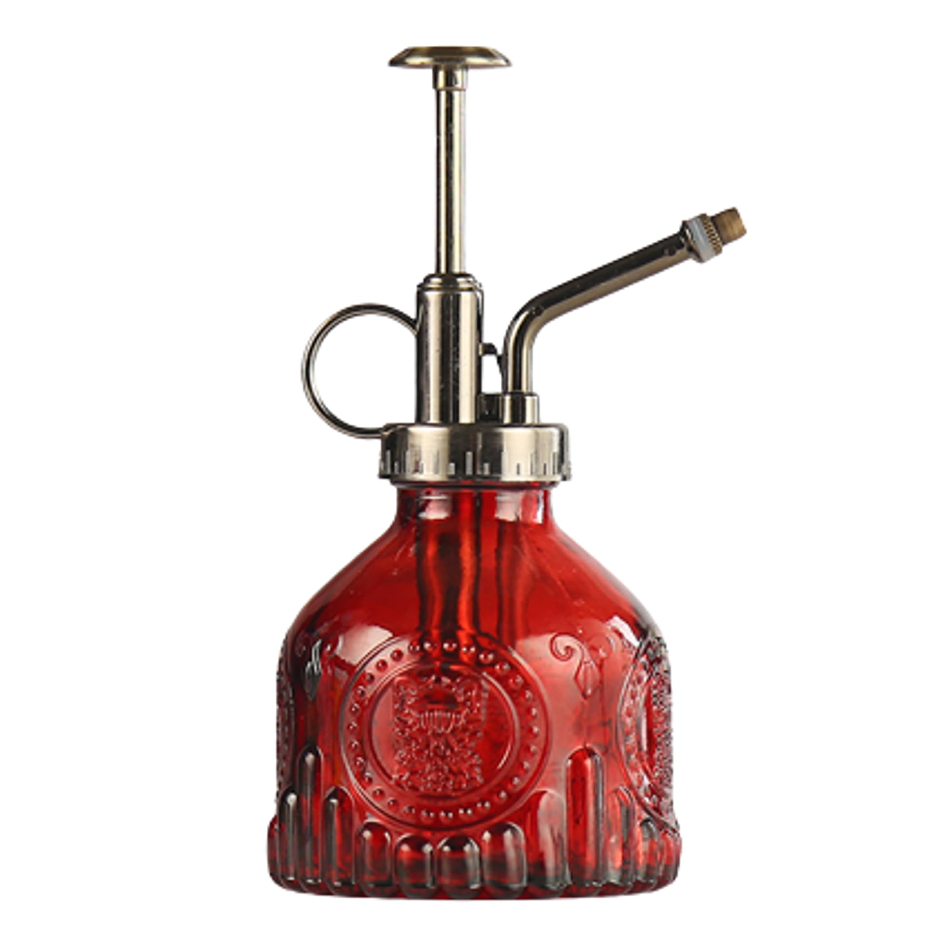 RYOHIN Lab.(良品ラボ) 霧吹き ガラス アンティーク スプレー 観葉植物 園芸 ミスト 掃除 アルコール対応 透明 インテリア ギフト 200ml (レッド)商品画像