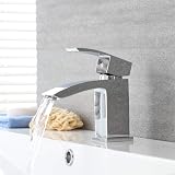 Milano Wick Modern Mono Basin Mixer Tap Chrome Solid Brass Ceramic Disc view 2