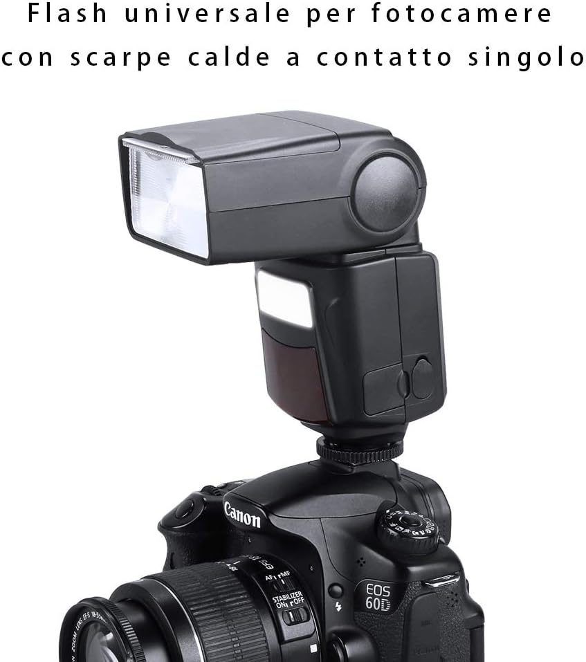 PHOTOOLEX Camera Flash Speedlite for Canon Nikon Sony Panasonic Olympus Fujifilm Pentax Sigma Minolta Leica and Other SLR Digital Cameras and Digital Cameras with Single Contact Hot Shoe - Image 4
