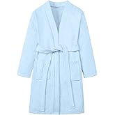 Umeyda Boys Girls Towel Robe Soft Terry Cloth Cotton Kimono Bathrobes for Kids, Blue, 11-12 Years = Tag 170