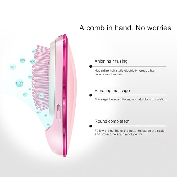 Micrael Home Anion Comb Electric Massage Comb Anti Static