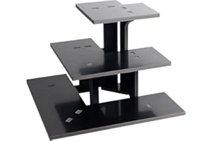 HAOWUJIN Black 3 Tier Corner Retail Display Stand Portable Product Shelves, Store Retail Display Racks, Cupcake Stand, Candle Tumbler Display Rack for Craft Shows, Trade Shows, Farmers Market Display