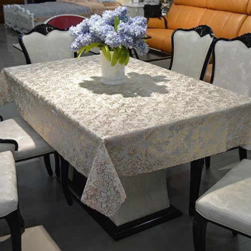 XKQWAN Waterproof Table Cloth Rectangle European-style Tablecloths Waterproof Burn-proof Oil-proof Disposable PVC Table Cloth Table Table Cloth-D 137x182cm(54x72inch)